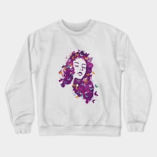 Butterfly woman Crewneck Sweatshirt